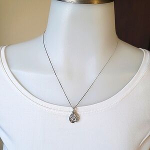 Zales Silver Teardrop Necklace